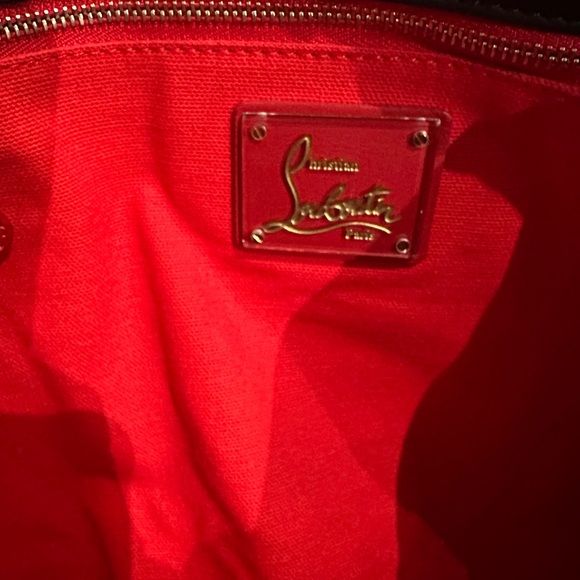 Christian Louboutin Black Leather Suede Spiked Tote - Rare Collection - Picture 3 of 7